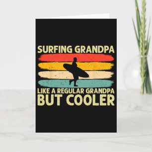 Carte Papy surfeur design fête des pères grand-père surf