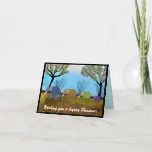 Carte Pâque Habitat éléphant