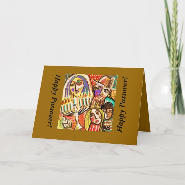 Carte Pâque heureuse : Festival des lumières juif (Devant)