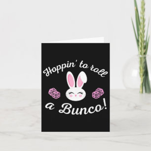 Carte Pâques Bunco Hoppin Roulez Un Bunco Dice Bunny