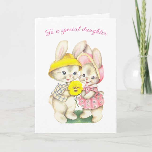 Carte Pâques - Carte Fête Fille Spéciale (Devant)