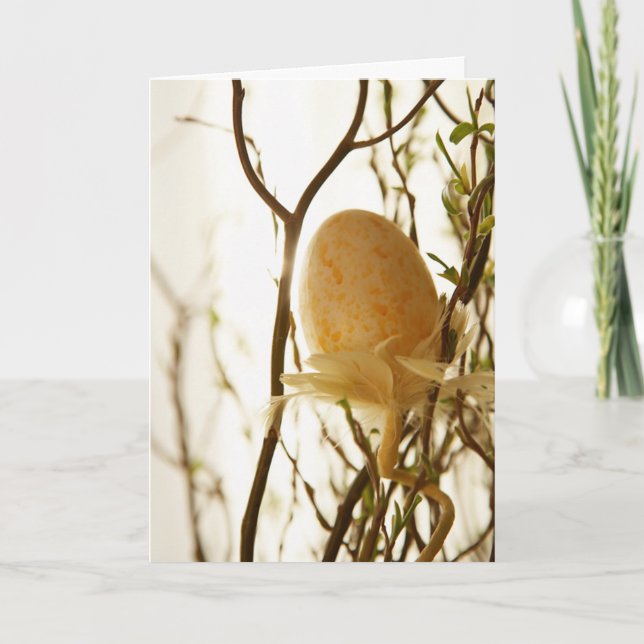 Carte Pâques de l'arbre aux oeufs (Devant)
