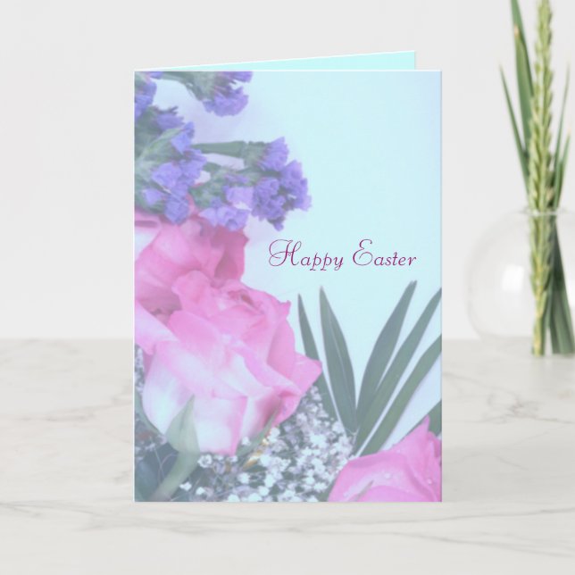 Carte Pâques Florale (Devant)