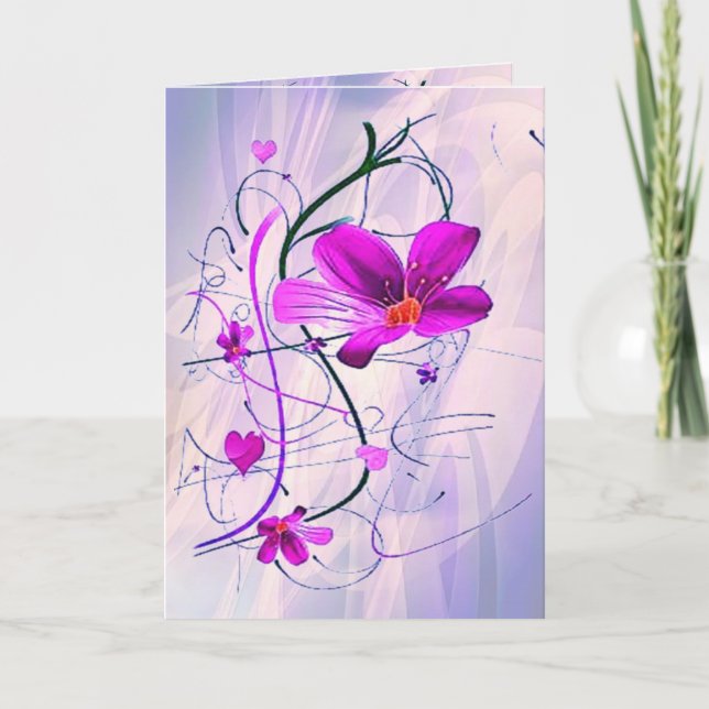 Carte Pâques Florale (Devant)