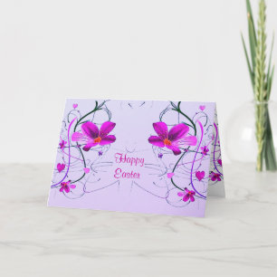 Carte Pâques Florale