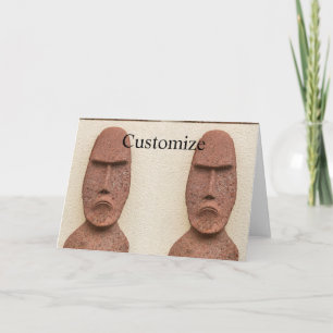 Carte Pâques Île Moai Head Thunder Cove