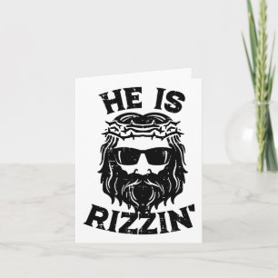 Carte Pâques Jésus Il Rizzin Ressuscité Fun Christian Me