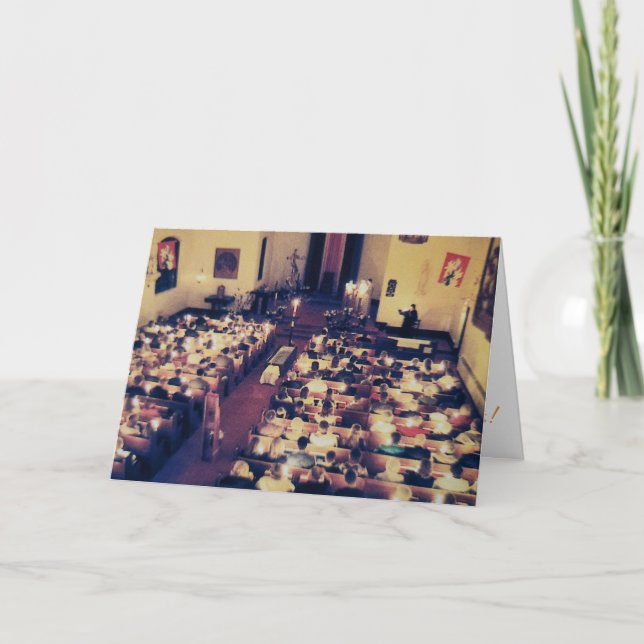 Carte Pâques "Lumière aux bougies pascales" (Devant)