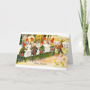 Carte Pâques naine allemande vintage