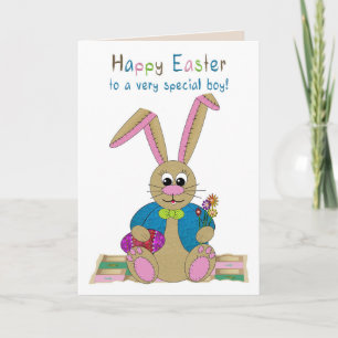Carte Pâques, n'importe quel garçon, lapin de Pâques en 