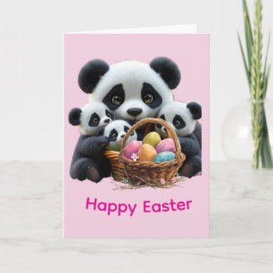 Carte Pâques Ours Panda