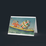 Carte Pâques Polonaise vintage - Wesolego Alleluja<br><div class="desc">Vintage / Retro Polonais Pâques carte de voeux. Charmante image de l'homme dans un canot avec un gros Oeuf de Pâques et branche de saule de chatte ! Wesolego Alleluja !</div>