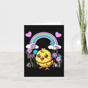 Carte Pâques Printemps Fleurs de poussins Enfants Par