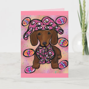 Carte Pâques Red Doxie