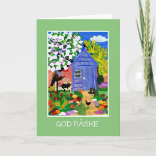 Carte Pâques "Spring Garden" - Salutation danoise