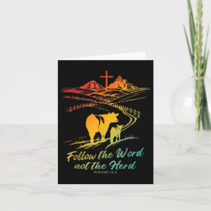 Carte Pâques Tee Suivez Le Mot Pas Le Troupeau Romains 1
