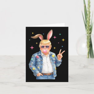 Carte Pâques Trump Bunny souffle la bulle Sungles Paix S