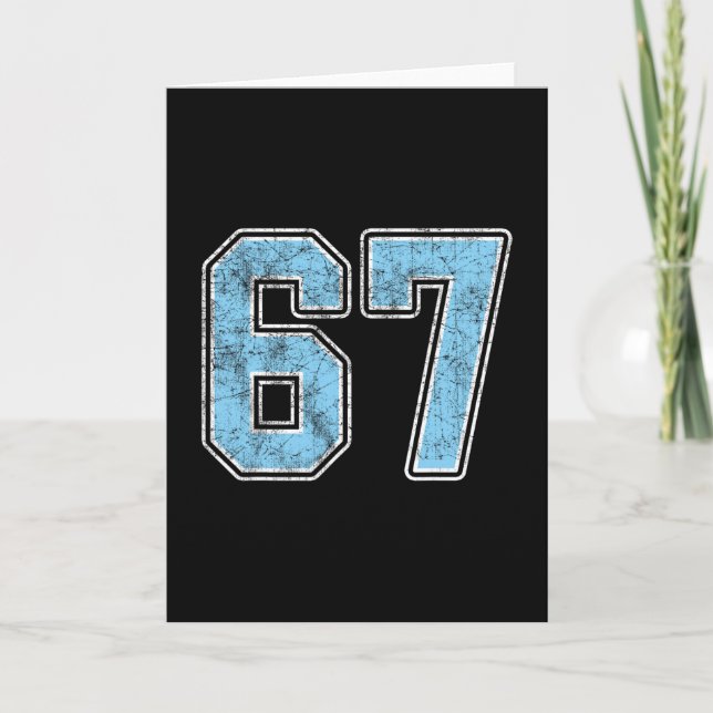 Carte Par Blue 67 Six Seven Meme  (Devant)