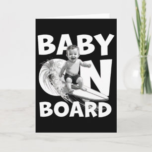 Carte Par bord par surf sur planche de surf Funny Surfer