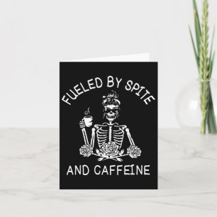Carte Par Spite Et Caféine Floral Halloween Skeleton Wo