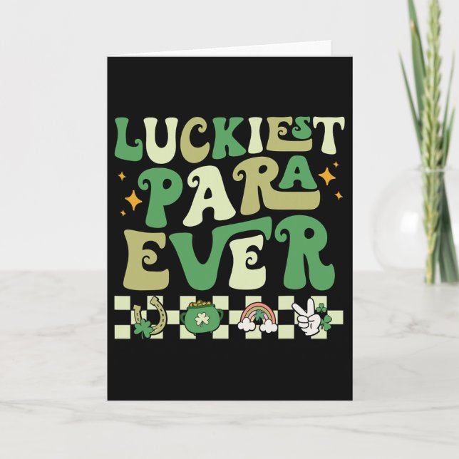 Carte Para le plus chanceux St Patrick's Day Paraprof (Devant)