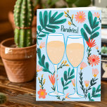 Carte Parabens Champagne Sparkling Casamentos Noivado<br><div class="desc">Doux peinture de deux verres de champagne pour souhaiter à quelqu'un des félicitations. Cliquez sur "personnaliser" pour modifier le texte ou "modifier à l'aide de l'outil de conception" pour ajouter du texte au verso ou modifier la police ou les couleurs. Disponible en plusieurs langues et options de texte ou créez...</div>