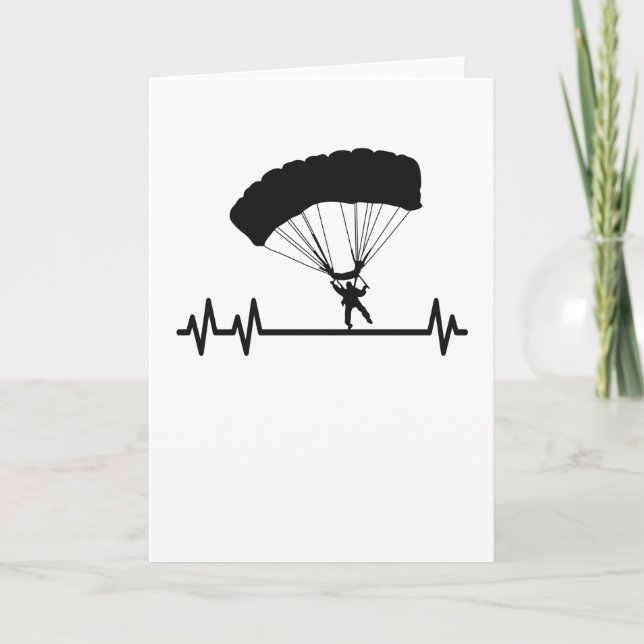 Carte Parachute Pulse Hearse beat Skydiver Skydiver (Devant)