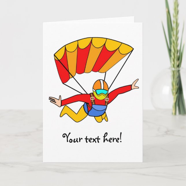 Carte Parachute rouge de Skydive Yello (Devant)