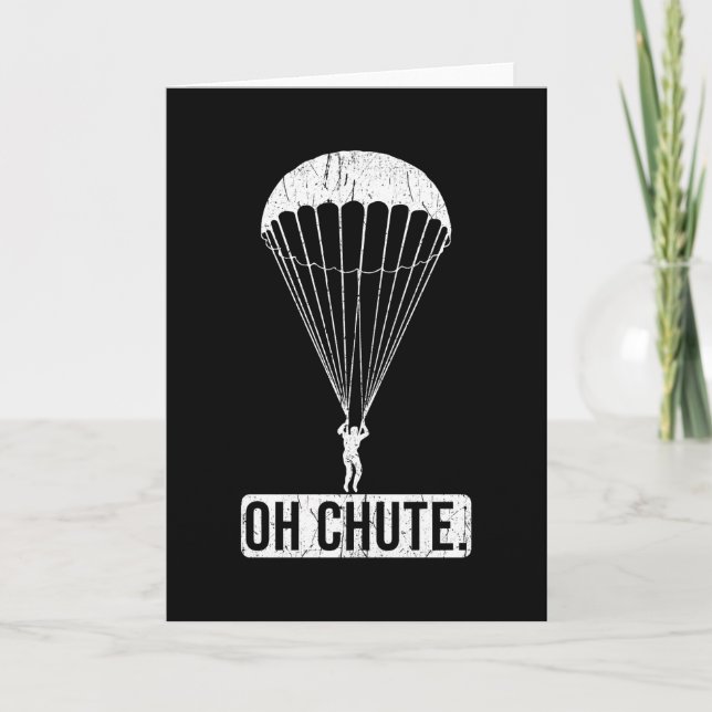 Carte Parachute Skydiving Oh Chute (Devant)