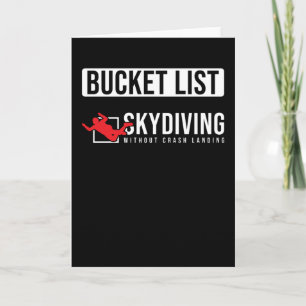 Carte Parachutist Gift Bucket List