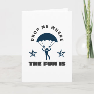 Carte Parachutiste de sauts de parachute Skydive