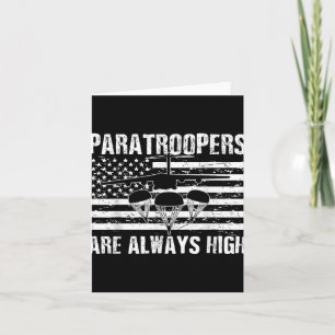 Carte Parachutiste Drapeau Américain Soldat de l'Armée A