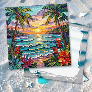 Carte Paradis Tropical   Bord de Mer Vierge