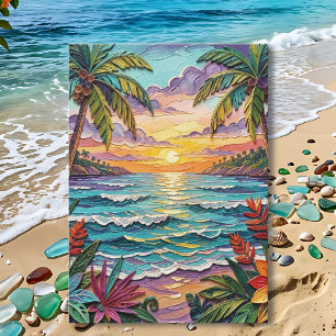 Carte Paradis Tropical   Joyeux Anniversaire