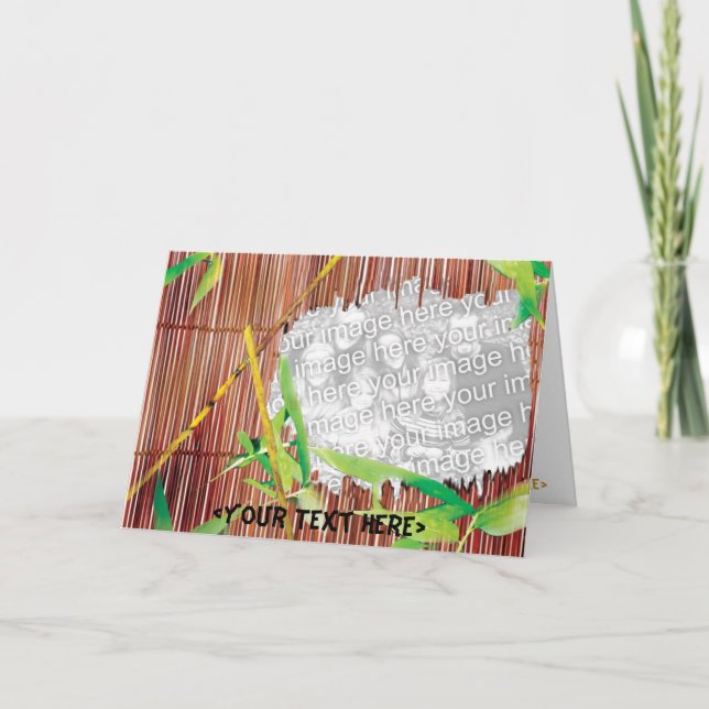 Carte Paradise Through a Bamboo Fence (Devant)