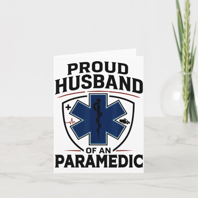 Carte Paramedic Husband Proud Husband Of An Paramedic  (Devant)