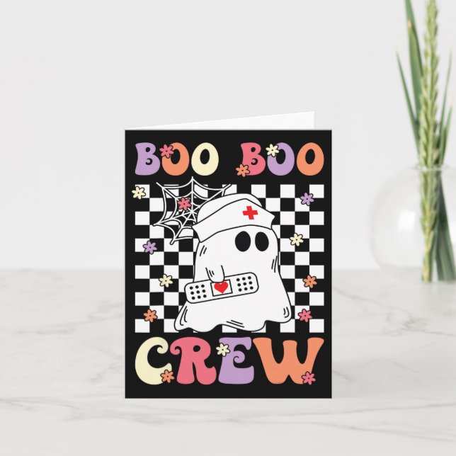 Carte Paramètre Emt Ems super Boo Boo Crew Nurse Ghost (Devant)