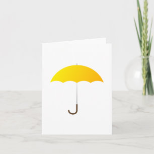 Carte Parapluie jaune