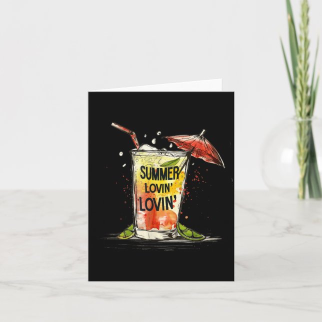 Carte Parapluies de cocktail avec boisson douce pour l'é (Devant)