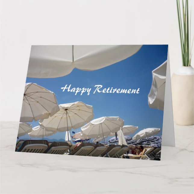 Carte parapluies de retraite grand (Devant)