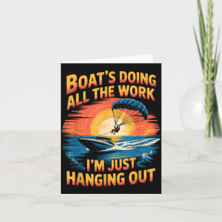 Carte Parasailer de parasailing faisant tout le travail