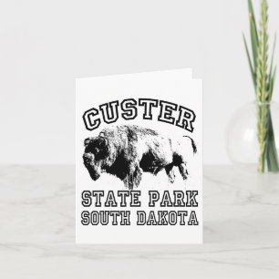 Carte Parc d'état Custer South Dakota Buffalo Nature Hik