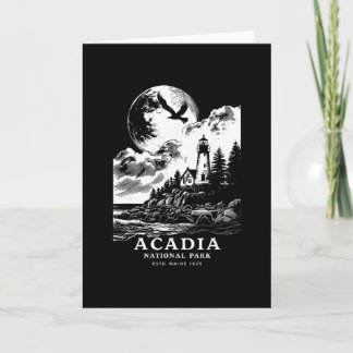 Carte Parc national d'Acadia Maine Souvenir de vacances 