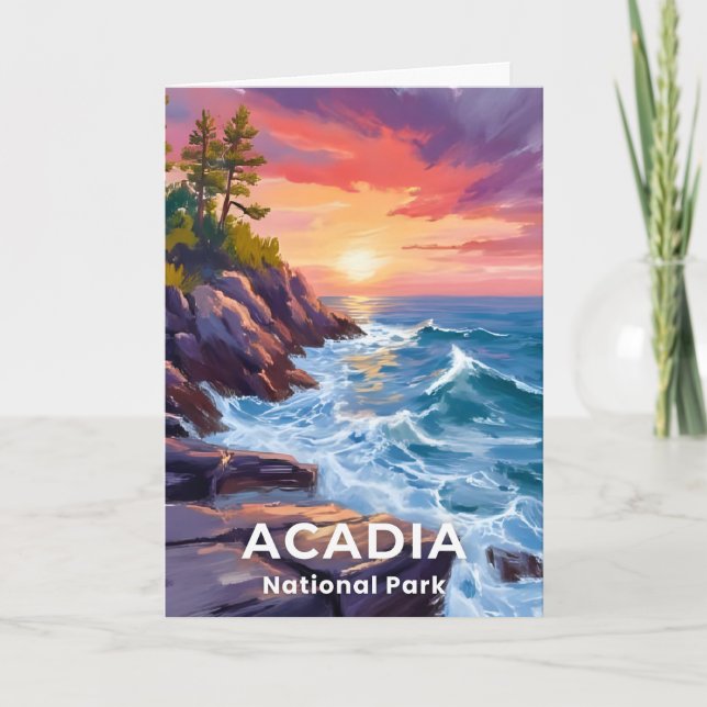 Carte Parc national d'Acadia | Otter Cliffs Maine Voyage (Devant)