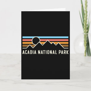 Carte Parc national d'Acadia Rétro Montagne Camping Lign