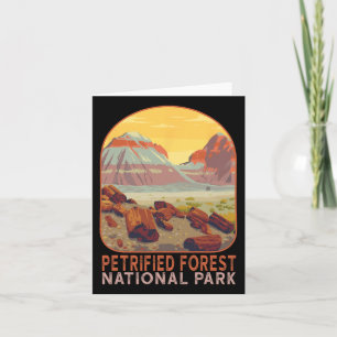 Carte Parc National de la Forêt Petrifiée Arizona Mounta