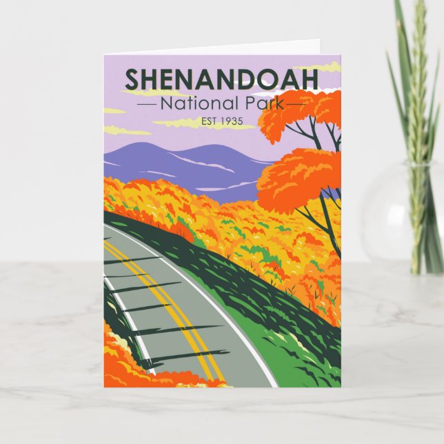 Carte Parc national de Shenandoah Skyline Drive Virginie (Devant)