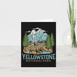 Carte Parc national de Yellowstone aux États-Unis Loup B
