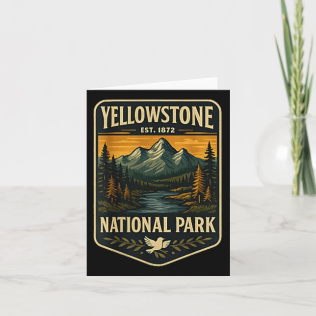 Carte Parc national de Yellowstone Vintage Patch Emblem  (Devant)