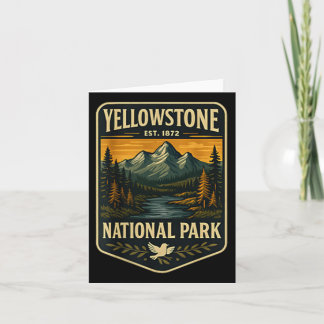 Carte Parc national de Yellowstone Vintage Patch Emblem